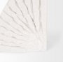 70503 - Stept White Marble Bookends w/rough carving (set of 2)