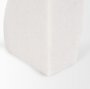 70503 - Stept White Marble Bookends w/rough carving (set of 2)