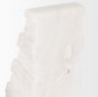 70504 - Cavetto White Marble Bookends w/rough carving S/2