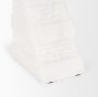 70504 - Cavetto White Marble Bookends w/rough carving S/2