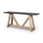70556 - Rialto Two-Toned Black and Brown Wood Angular Leg Console Table 