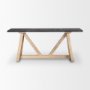 70556 - Rialto Two-Toned Black and Brown Wood Angular Leg Console Table 