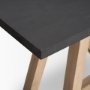 70556 - Rialto Two-Toned Black and Brown Wood Angular Leg Console Table 