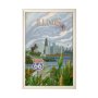 15117 - Illinois Go USA (XL) by Mercana Studio a Hand Embellished Decograph Framed Art Print under Glass