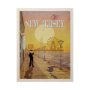15120 - New Jersey Go USA (L) by Mercana Studio a Hand Embellished Decograph Framed Art Print