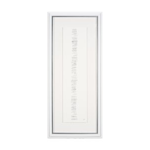 Random Lines Silver by Studio M a handmade Original Framed Artwork under Glass