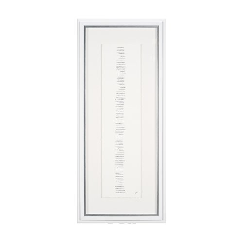 15107 - Random Lines Silver by Studio M a handmade Original Framed Artwork under Glass