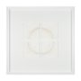 15112 - Equal Quadrants White by Studio M a handmade Original Framed 3D Textured Artwork under Glass