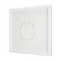 15112 - Equal Quadrants White by Studio M a handmade Original Framed 3D Textured Artwork under Glass
