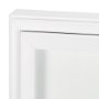 15112 - Equal Quadrants White by Studio M a handmade Original Framed 3D Textured Artwork under Glass