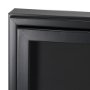 15113 - Equal Quadrants Black by Studio M a handmade Original Framed 3D Textured Artwork under Glass