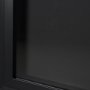 15113 - Equal Quadrants Black by Studio M a handmade Original Framed 3D Textured Artwork under Glass