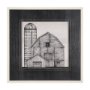 15127 - Barn Buildings I by Mercana Studio a Hand Embellished Textured Framed Art Print Matted under Glass