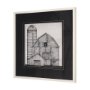 15127 - Barn Buildings I by Mercana Studio a Hand Embellished Textured Framed Art Print Matted under Glass