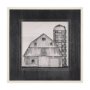 15128 - Barn Buildings II by Mercana Studio a Hand Embellished Textured Framed Art Print Matted under Glass