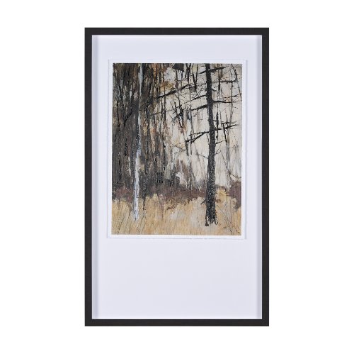 15130 - Forest View II by Mercana Studio a Hand Embellished Textured Framed Art Print Matted under Glass