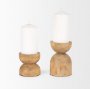 70543 - Aleena Wooden Candle Holder (Set of 2)