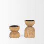 70543 - Aleena Wooden Candle Holder (Set of 2)