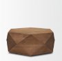 70566 - Arreto 36" Hexagonal Hinged Solid Wood Top and Base Coffee Table 