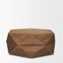 70566 - Arreto 36" Hexagonal Hinged Solid Wood Top and Base Coffee Table 