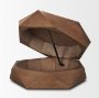 70566 - Arreto 36" Hexagonal Hinged Solid Wood Top and Base Coffee Table 