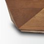 70566 - Arreto 36" Hexagonal Hinged Solid Wood Top and Base Coffee Table 