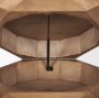 70566 - Arreto 36" Hexagonal Hinged Solid Wood Top and Base Coffee Table 