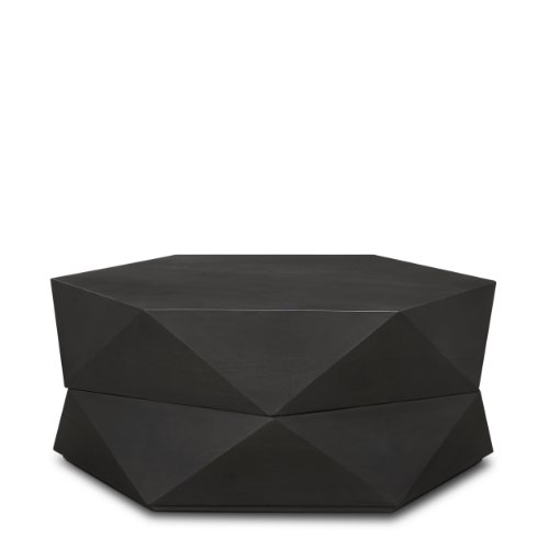 70567 - Arreto 36" Hexagonal Hinged Solid Wood Top and Base Coffee Table 