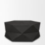70567 - Arreto 36" Hexagonal Hinged Solid Wood Top and Base Coffee Table 