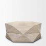 70568 - Arreto 36" Hexagonal Hinged Solid Wood Top and Base Coffee Table 