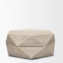 70568 - Arreto 36" Hexagonal Hinged Solid Wood Top and Base Coffee Table 