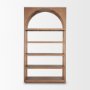 70579-AB - Bela Arched Shelving Unit Medium Brown Wood