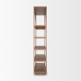 70579-AB - Bela Arched Shelving Unit Medium Brown Wood