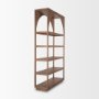 70579-AB - Bela Arched Shelving Unit Medium Brown Wood