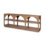 70580 - Bela 80" Medium Brown Wood Arched Console Table