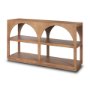70581 - Bela 54" Arched Console Table Medium Brown Wood