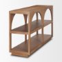 70581 - Bela 54" Arched Console Table Medium Brown Wood
