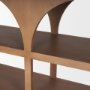70581 - Bela 54" Arched Console Table Medium Brown Wood