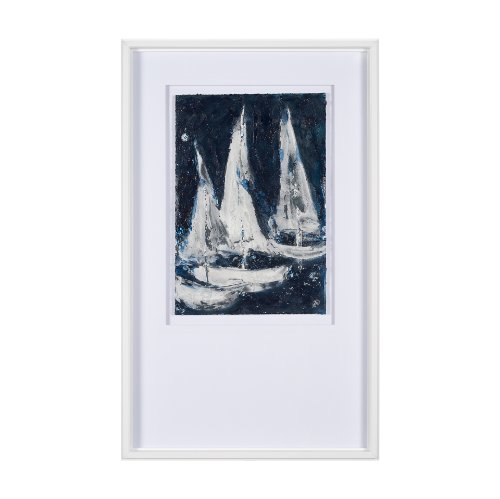 15136 - Paper Boats II by Studio M a Framed Art Print Matted under Glass