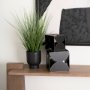 68802 - Darren (Small) 6L x 6W Black Metal Decorative Cube