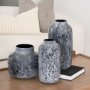 70350 - Masai Large Black Mottled Glass Vase