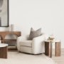 70562 - Rumer Dark Brown Wood w/ White Marble Side Table
