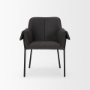 70249 - Brently Dining Chair w/ Gray Fabric & Matte Black Metal Legs