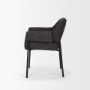 70249 - Brently Dining Chair w/ Gray Fabric & Matte Black Metal Legs