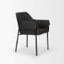 70249 - Brently Dining Chair w/ Gray Fabric & Matte Black Metal Legs
