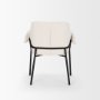 70250 - Brently Dining Chair w/ Cream Boucle Fabric & Matte Black Metal Legs