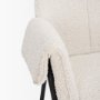 70250 - Brently Dining Chair w/ Cream Boucle Fabric & Matte Black Metal Legs