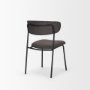 70253 - Corey Dining Chair w/ Gray Fabric & Matte Black Metal