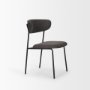70253 - Corey Dining Chair w/ Gray Fabric & Matte Black Metal