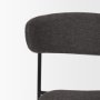 70253 - Corey Dining Chair w/ Gray Fabric & Matte Black Metal